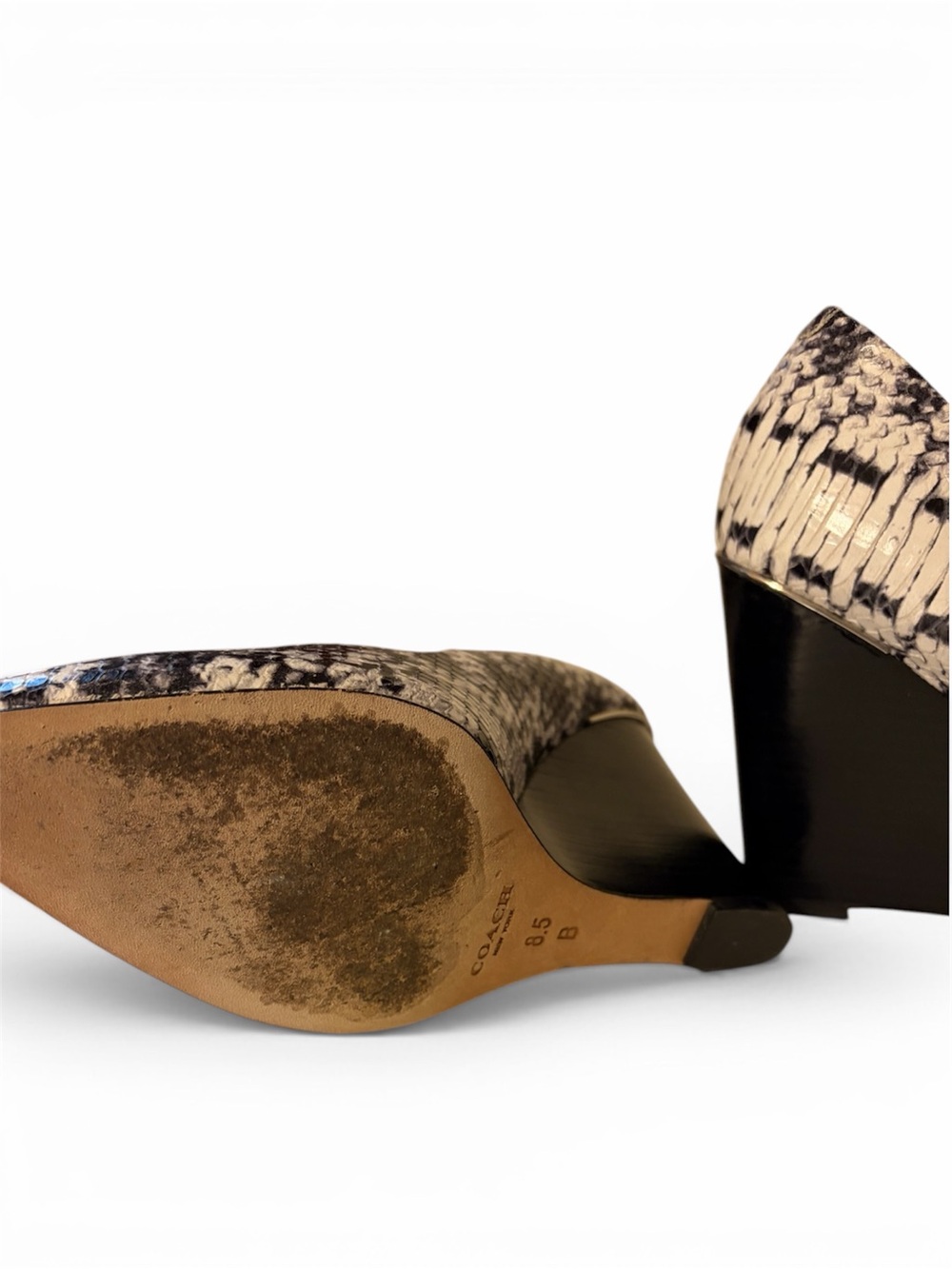 Coach Snakeskin Orchard Wedge Heels - 8.5 - Picture 6 of 6